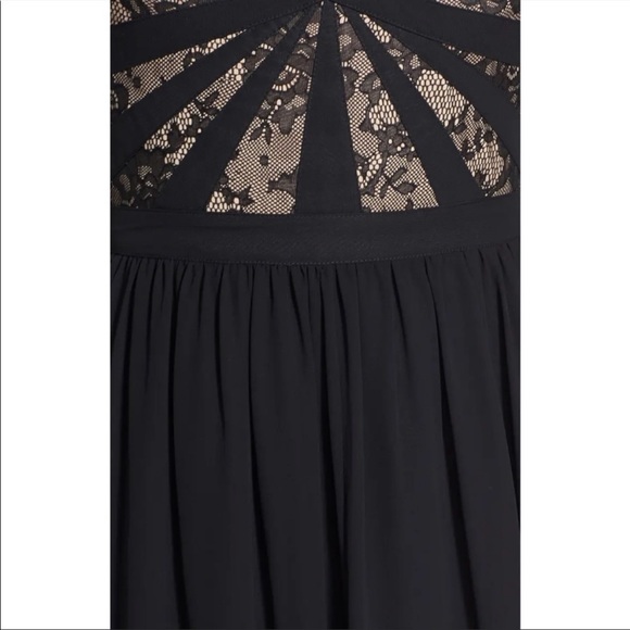 Aidan Mattox Strapless Lace Chiffon Dress - Picture 5 of 10